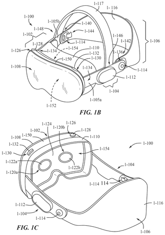 Virtual reality headset, top view, drawing sheet 2 from US 2026/0288297 A1