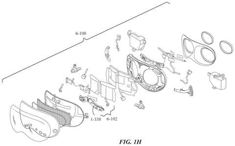 Exploded view of headset with sensors, drawing sheet 7 from US 2026/0288297 A1