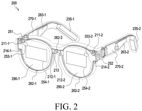 Augmented reality glasses, drawing sheet 2 from US 2026/0288300 A1