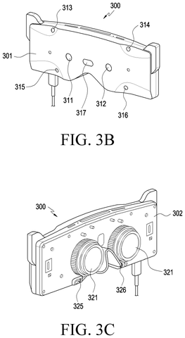 Headset front and back views, drawing sheet 4 from US 2026/0288300 A1