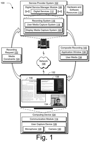 Screen recording system overview, drawing sheet 1 from US 2026/0288316 A1