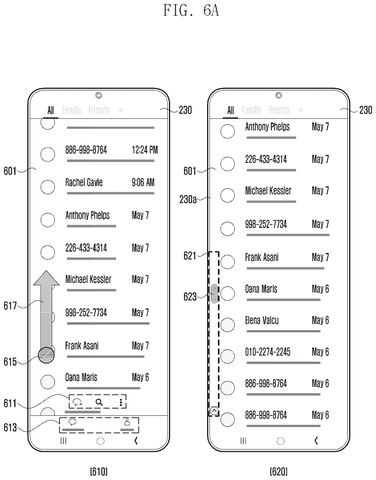 Scroll bar on left side., drawing sheet 6 from US 2026/0288324 A1