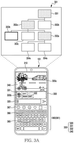 Smartphone with messaging app and keyboard., drawing sheet 3 from US 2026/0288329 A1