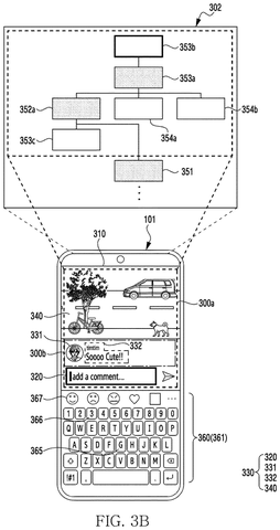 Smartphone with messaging app and keyboard., drawing sheet 4 from US 2026/0288329 A1