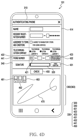 Smartphone with phone authentication and signature., drawing sheet 8 from US 2026/0288329 A1