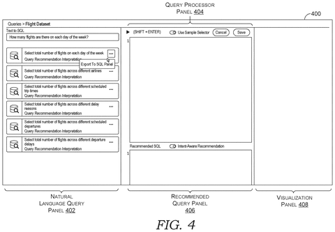 Query processor with natural language input., drawing sheet 4 from US 2026/0288717 A1