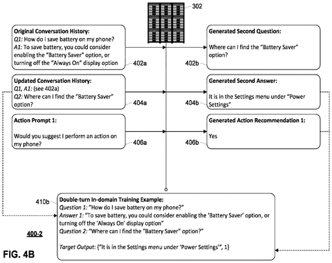 AI assistant generating answers from conversation., drawing sheet 7 from US 2026/0288791 A1