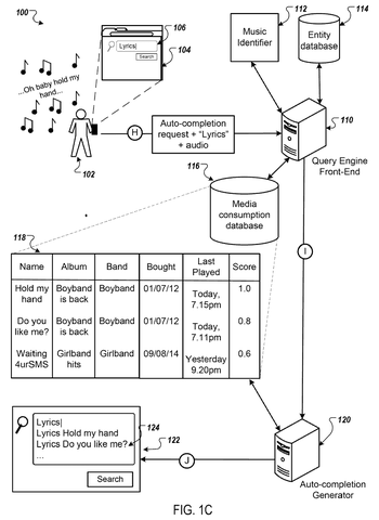 Phone suggesting lyrics from audio., drawing sheet 3 from US 2026/0288857 A1