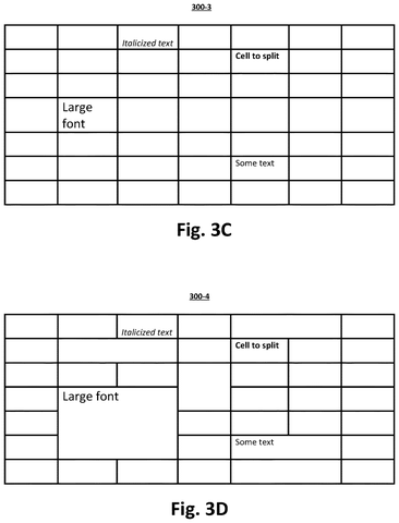 Table with a cell partially split., drawing sheet 5 from US 2026/0289098 A1