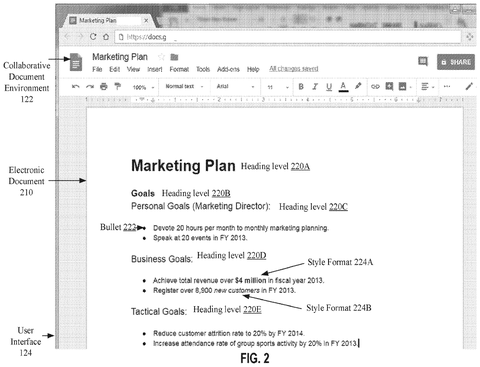 Collaborative document environment, drawing sheet 2 from US 2026/0289314 A1