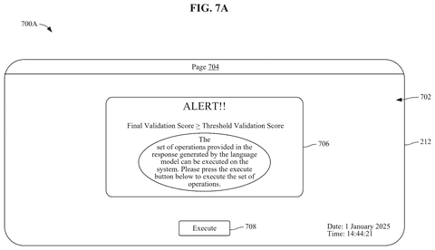 User interface for AI advice execution., drawing sheet 8 from US 2026/0289392 A1
