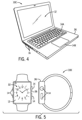 Laptop and smartwatch displays., drawing sheet 3 from US 2026/0289720 A1