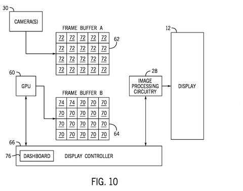 Camera data to frame buffers., drawing sheet 8 from US 2026/0289720 A1