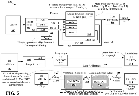 Spatio-temporal filtering for image processing., drawing sheet 5 from US 2026/0289729 A1