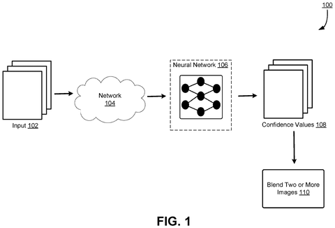 Neural network blends images., drawing sheet 1 from US 2026/0289736 A1
