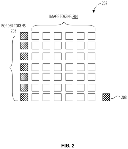 Image tokens with border markers, drawing sheet 2 from US 2026/0289826 A1