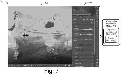 Image editing interface with histogram., drawing sheet 7 from US 2026/0289832 A1