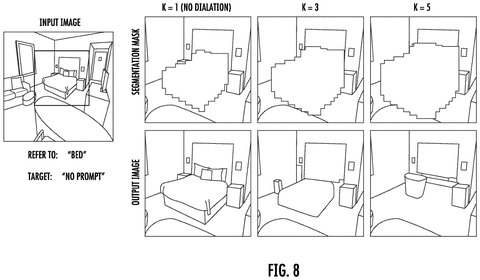Bed removal with mask dilation, drawing sheet 8 from US 2026/0289845 A1