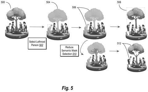 Reducing semantic mask selection in artwork., drawing sheet 5 from US 2026/0289848 A1