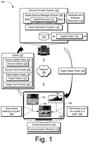 AI video editing system overview, drawing sheet 1 from US 2026/0289872 A1
