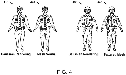Rendered 3D characters, various styles., drawing sheet 5 from US 2026/0289888 A1