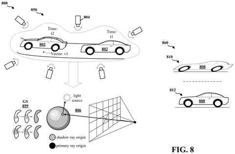 Ray tracing a moving car., drawing sheet 8 from US 2026/0289898 A1