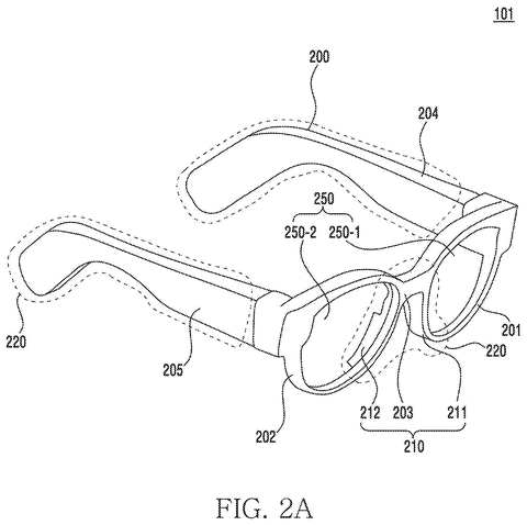 Augmented reality glasses, perspective view., drawing sheet 2 from US 2026/0289903 A1