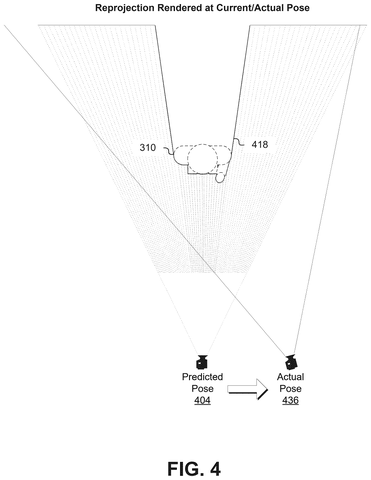 Reprojection at current pose., drawing sheet 4 from US 2026/0289911 A1