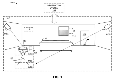 Person with headset scanned by cameras., drawing sheet 1 from US 2026/0289929 A1