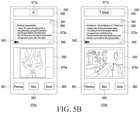 Character and scene generation interfaces., drawing sheet 6 from US 2026/0290048 A1