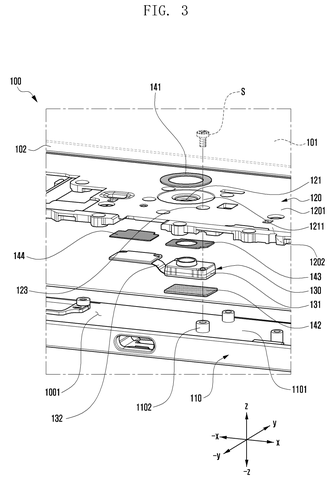 Exploded view of tablet's internal components., drawing sheet 3 from US 2026/0290067 A1