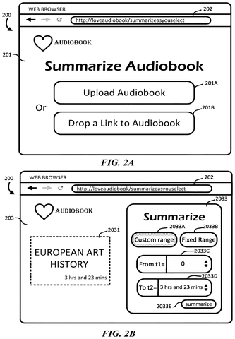 Upload audiobook for summarization, drawing sheet 4 from US 2026/0290331 A1