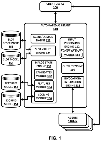 Automated assistant system components, drawing sheet 1 from US 2026/0290334 A1