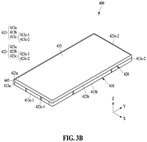Foldable phone antenna structure, another perspective., drawing sheet 5 from US 2026/0291048 A1