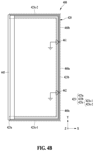 Foldable phone antenna, ground connections., drawing sheet 8 from US 2026/0291048 A1