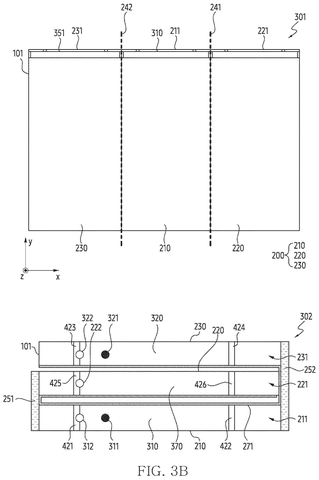 Foldable phone antenna cross-section., drawing sheet 5 from US 2026/0291053 A1
