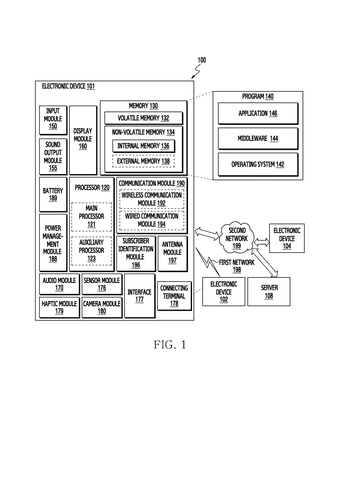 Electronic device components and network connections., drawing sheet 1 from US 2026/0291516 A1
