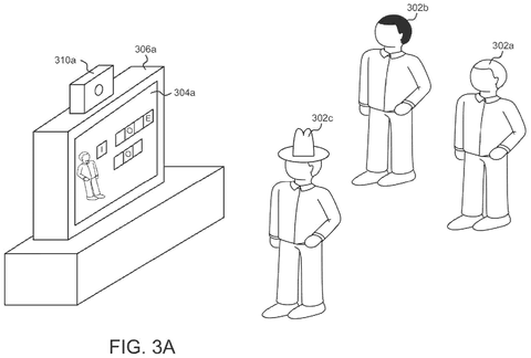 Multiple people near TV with camera, drawing sheet 5 from US 2026/0292298 A1