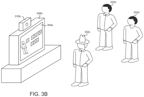 Multiple people near TV with camera, drawing sheet 6 from US 2026/0292298 A1