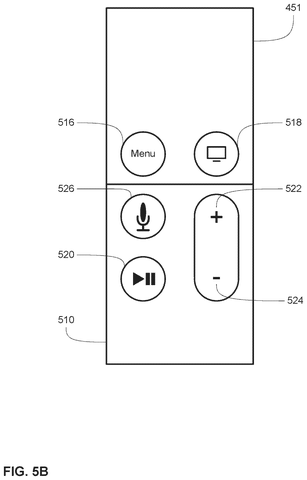 Remote control with buttons and touchpad., drawing sheet 8 from US 2026/0292305 A1