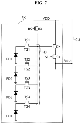 Pixel signal timing chart, drawing sheet 8 from US 2026/0292370 A1