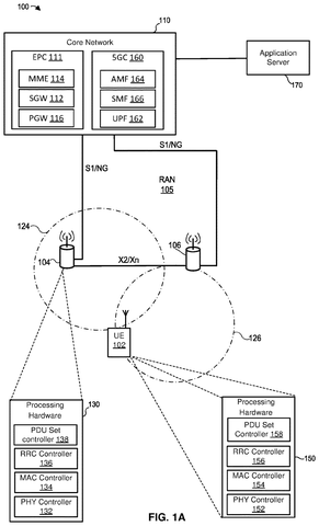 Phones, cell towers, core network., drawing sheet 1 from US 2026/0292585 A1