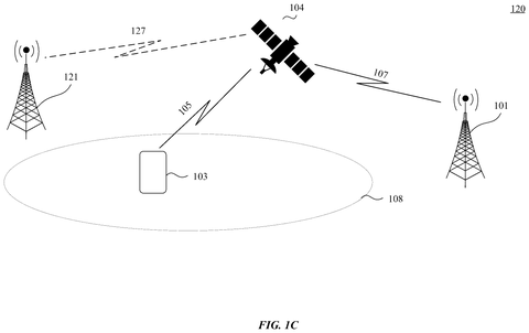 Phone, satellite, and two cell towers., drawing sheet 3 from US 2026/0292620 A1