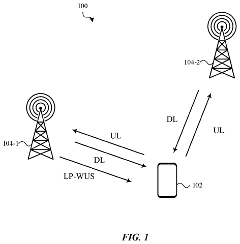Phone communicating with cell towers., drawing sheet 1 from US 2026/0292694 A1