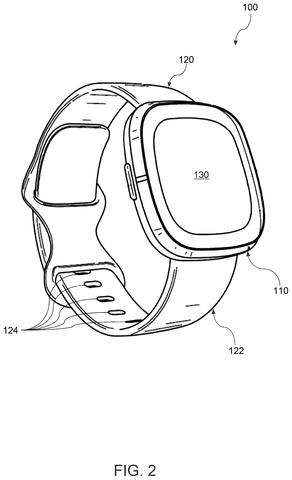 Smartwatch with a square display., drawing sheet 2 from US 2026/0294263 A1