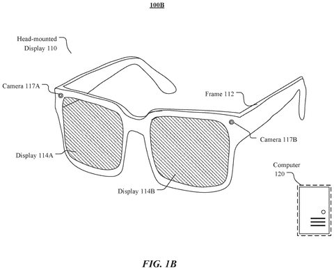 Augmented reality glasses, displays, cameras., drawing sheet 2 from US 2026/0295410 A1