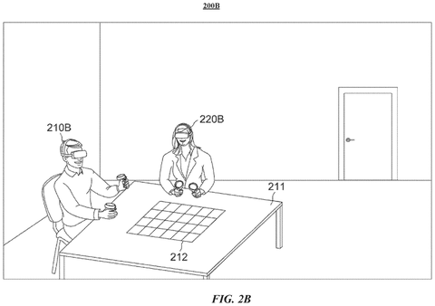 Two people playing virtual board game., drawing sheet 4 from US 2026/0295410 A1