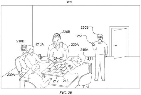 People playing virtual board game, phone., drawing sheet 7 from US 2026/0295410 A1
