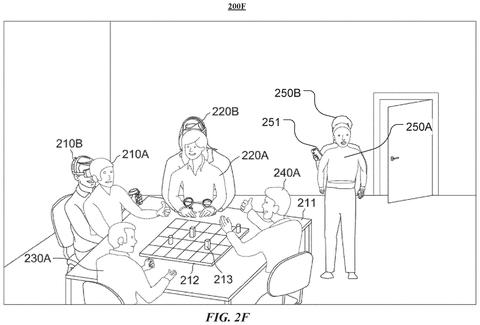 People playing virtual board game, phone., drawing sheet 8 from US 2026/0295410 A1