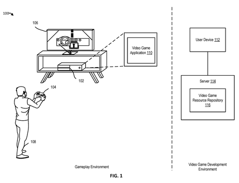 Video game gameplay environment., drawing sheet 1 from US 2026/0295430 A1